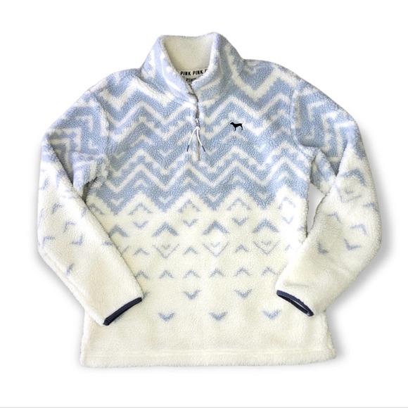 PINK Victoria's Secret Tops - Victoria's Secret PINK Sherpa 1/4 Zip Pullover XS